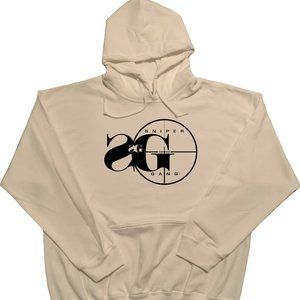 Sniper Gang Hoodie White (Black Design)
